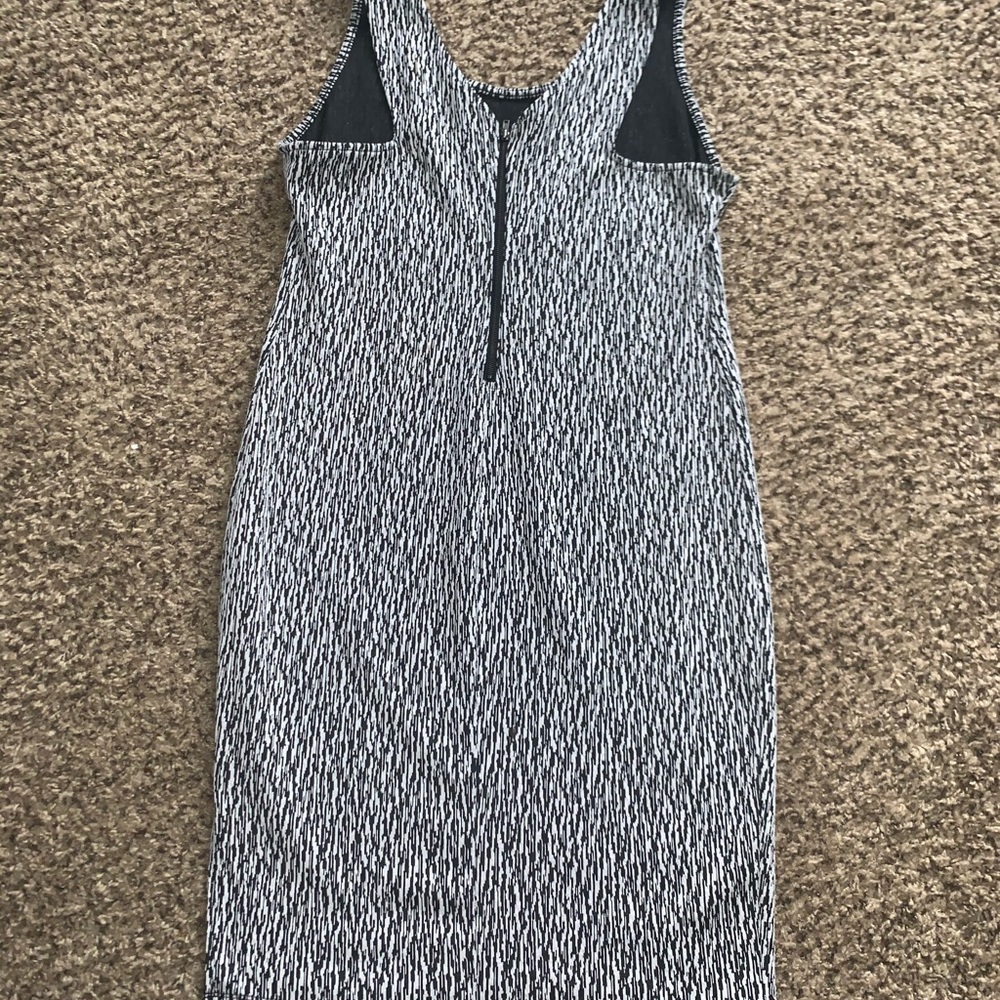 Black and White Print Business Casual Dress